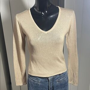 Georgiou Studio Metallic Knit Top
